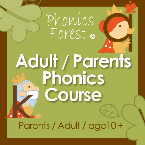 Adult and parent online phonics course