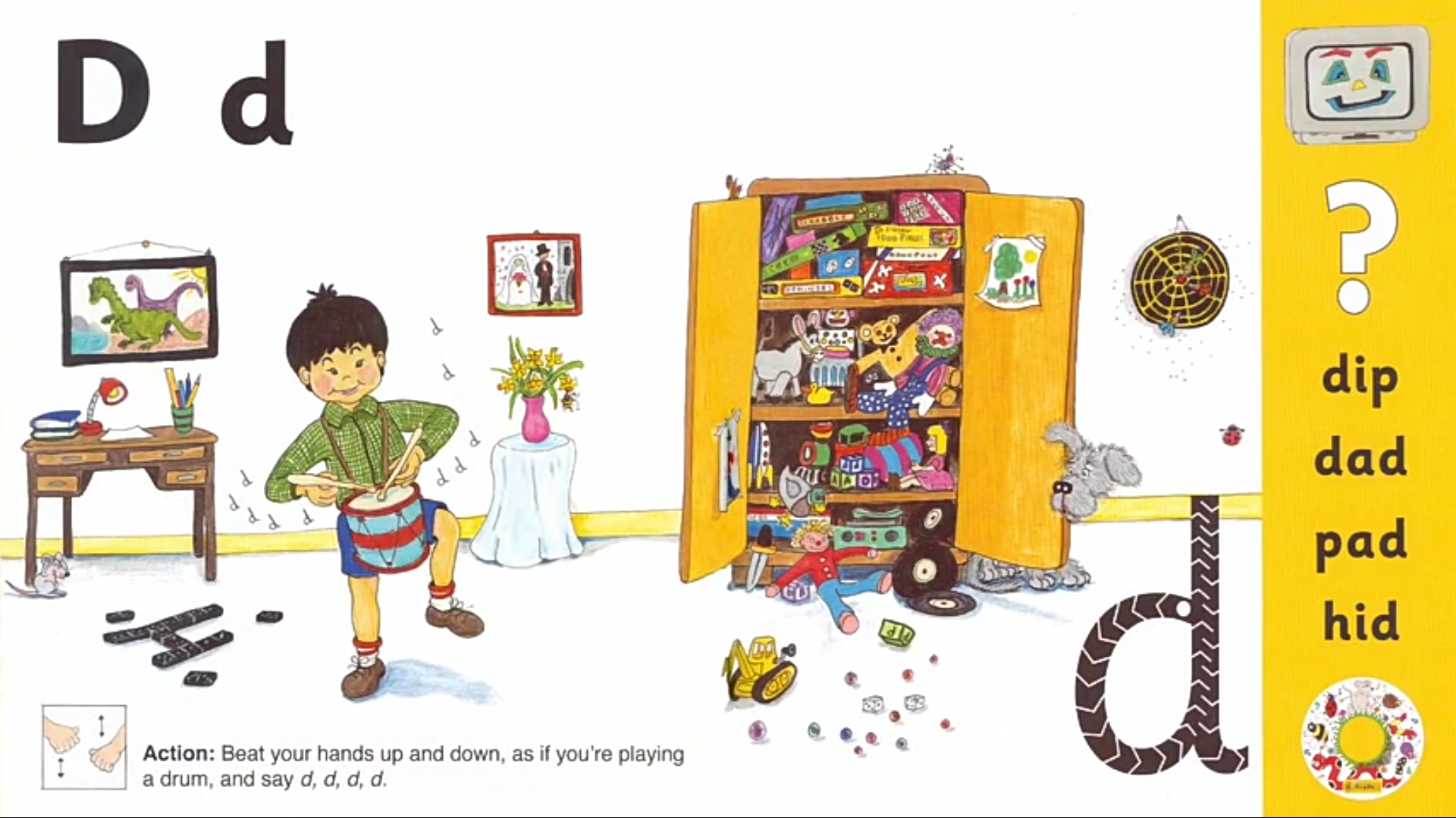 Jolly Phonics /d/ sound example