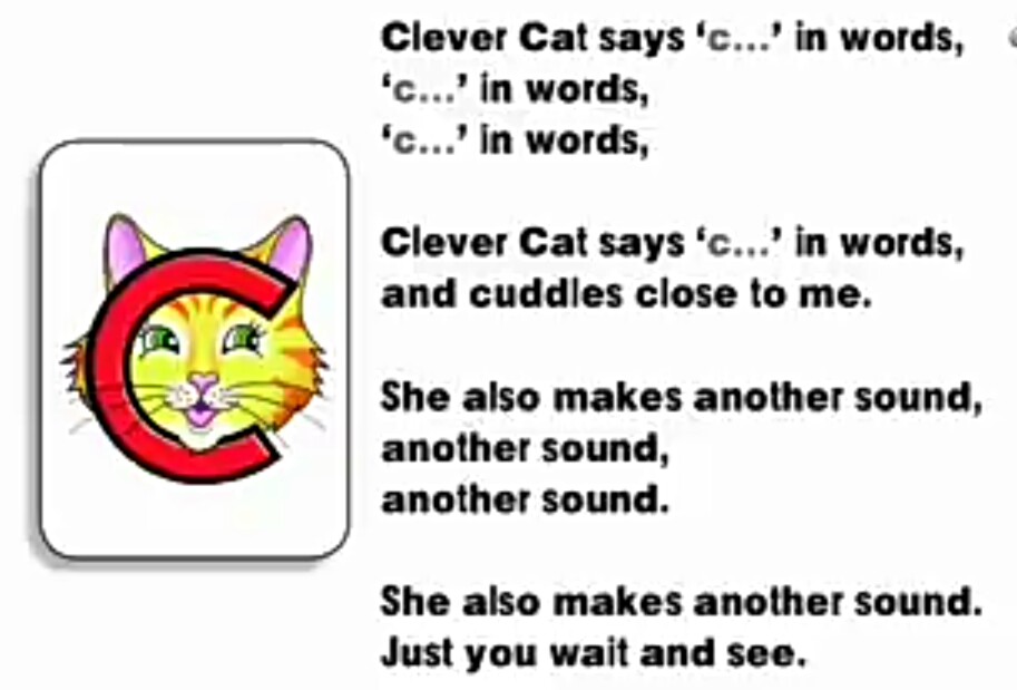 Phonics phonemes chart showing sounds used in English words